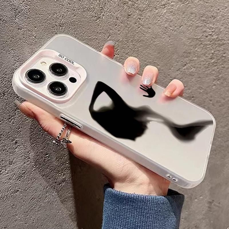 Art Hug Sexy Silhouettes Phone Case For iPhone 15 13 12 11 14 Pro Max Mini XR XS 7 8 Plus SE Plating Matte Lens Protection Cover