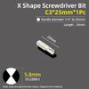 X Shape Screwdriver Bits C1 C2 C3 Special Head Screw Driver Bit 1/4” Hex Shank 25mm Repair Electric Drill Hand Tools Accessories
