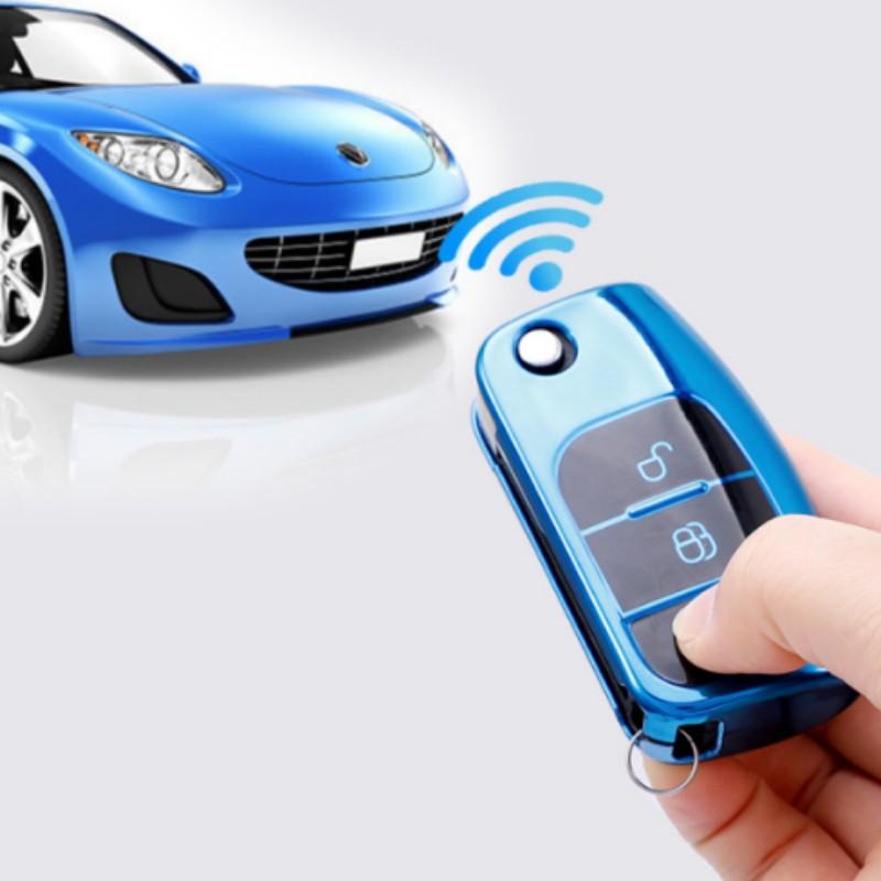 New TPU Folding Key Cover Bag Shell Case Keychain Protector For Ford Focus 2 MK2 Fiesta Mondeo Galaxy Falcon Territory Ecosport