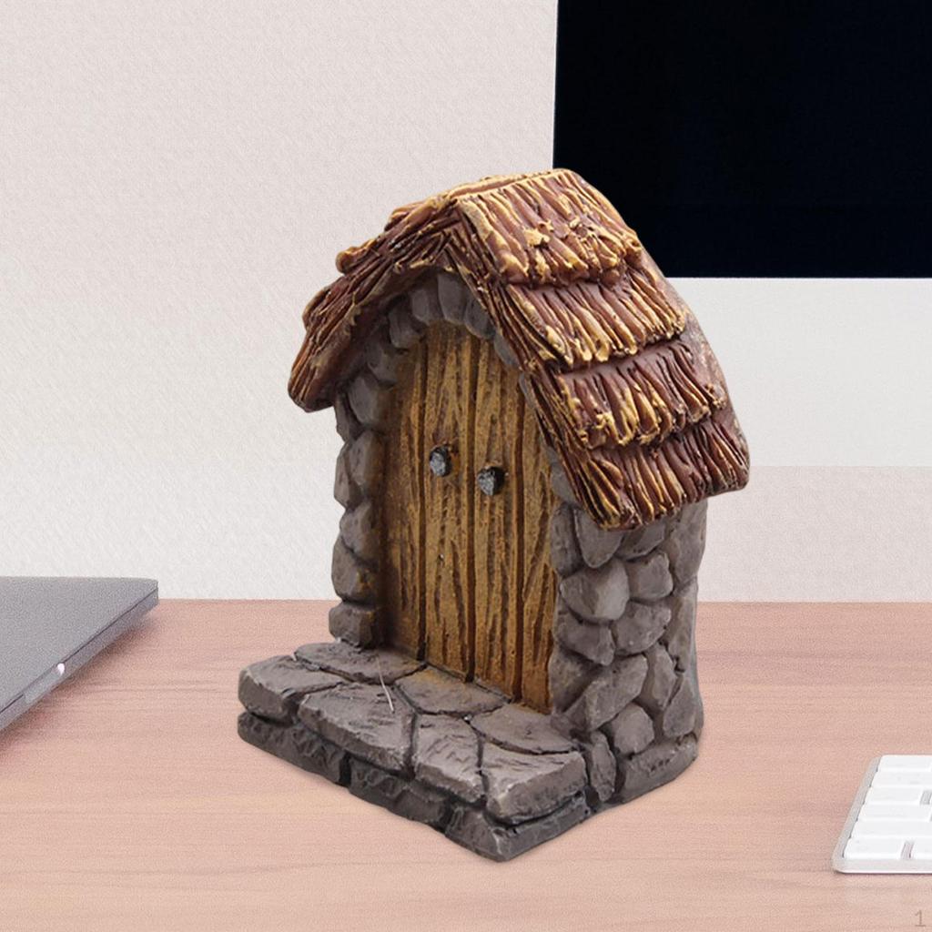 Зачарованная садовая дверь из смолы миниатюрный декор для прихожей сказочный аксессуар для улицы