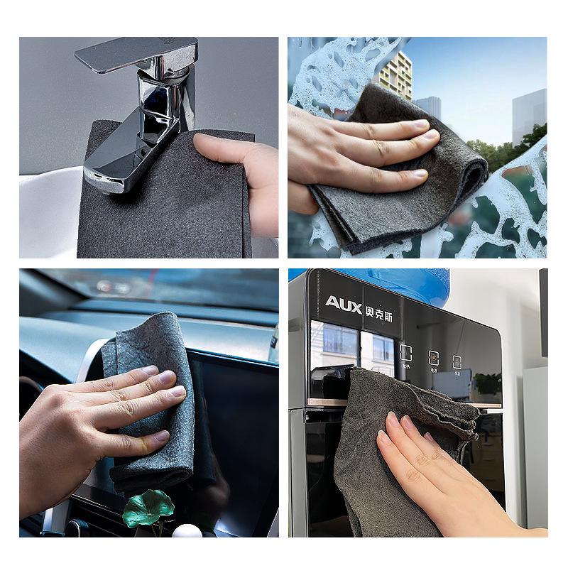 Премиальная безворсовая волшебная ткань для автомобильных стекол, зеркал и домашней работы – Впитывающая, текстура куриной кожи