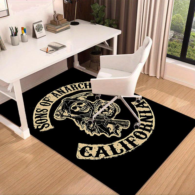 Anarchy Motorcycle Club Carpet, Chair Rug,Rug for Office Bedroom living rooms, Doormat decor Fan Gift Christmas Gift