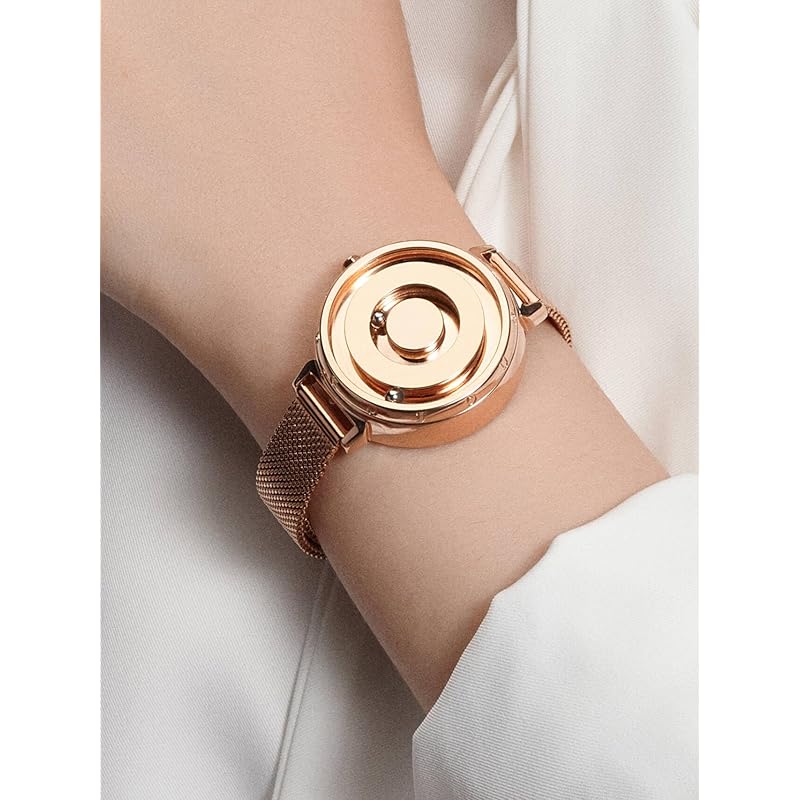 [EUTOUR [Utor] Магнитные часы женские часы кварцевые часы минимализм повседневные аналоговые модные водонепроницаемые 36MM розовое золото циферблат розовое золото нержавеющая сталь