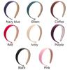 8 Colors Girls Satin Alice Hair Band Hair Hoop Wide HeadBand Fabric