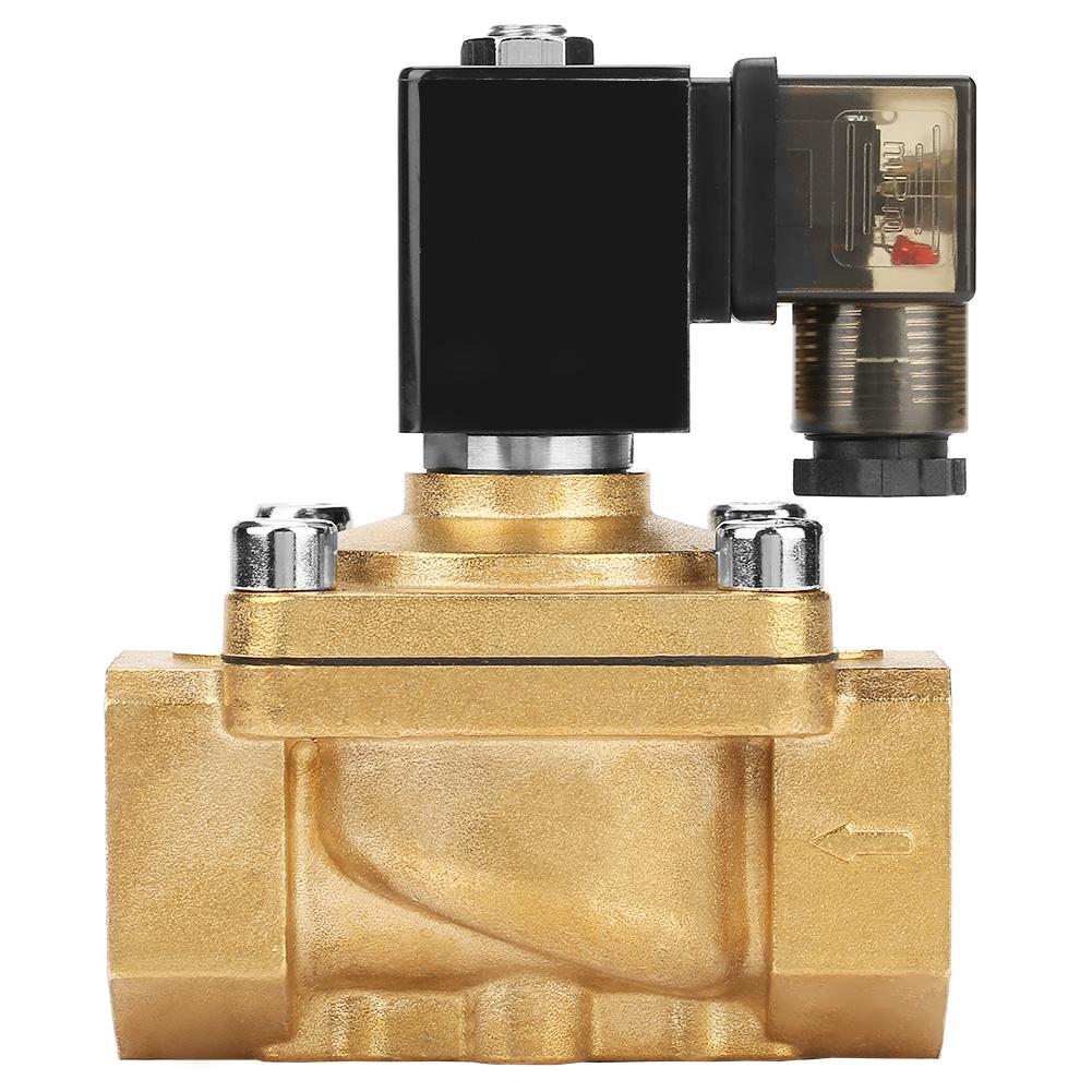 1Pcs PU220 08 G1 Brass Direct Action Electromagnetic Water Solenoid Valve #1