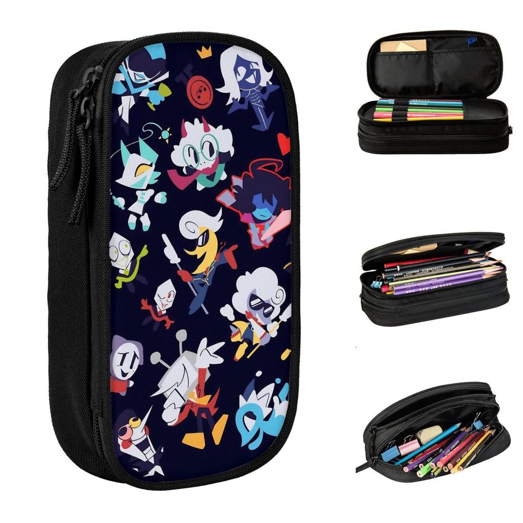 Role-Playing D-Deltarunes Cartoon Pencil Cases Video Game Pen Box Bags Big Capacity School Supplies Gift Pencilcases