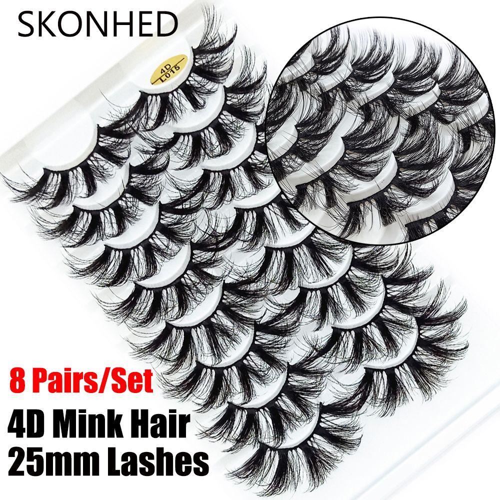 Beauty Wispy Fluffy Long Full Volume Eyelash Extension 4D Mink Hair False Eyelashes 25mm Lashes