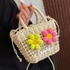 Summer Woven Bag Small Fresh Girl Foreign Style Handbag Seaside Holiday Beach Crossbody Bag
