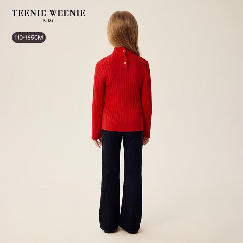 Teenie Weenie Kids Girls' Embroidered Cotton Turtleneck Baselayer