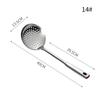 Stainless Steel Long Handle Pasta Colander Ramen Scoop Oil Skimmer Food Strainer Sieve with Hanging Hole Design Cooking Tools