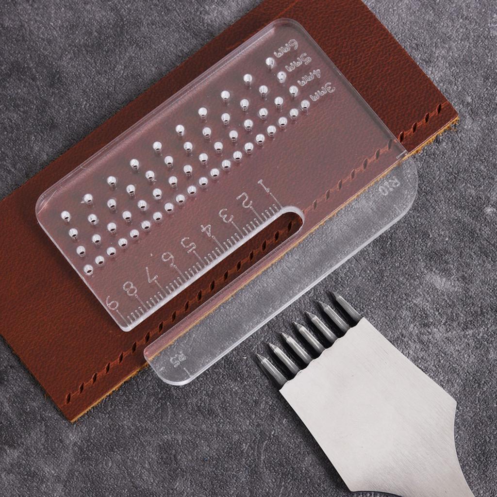 Acrylic Punching Aid Plate Leather Stitching Punch Aid Plate Leathercraft Punch Tool, Leather Stitching Aid Plate