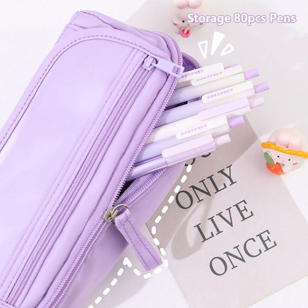 Large Capacity Pencil Case Cartoon Stationery Bag Durable Pen Bag Students