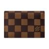 Louis Vuitton X Nigo Slim Brand Logo Check Pattern Print Damier Phriendship Coated Canvas Card Holder Men Card Holder Brown N40812