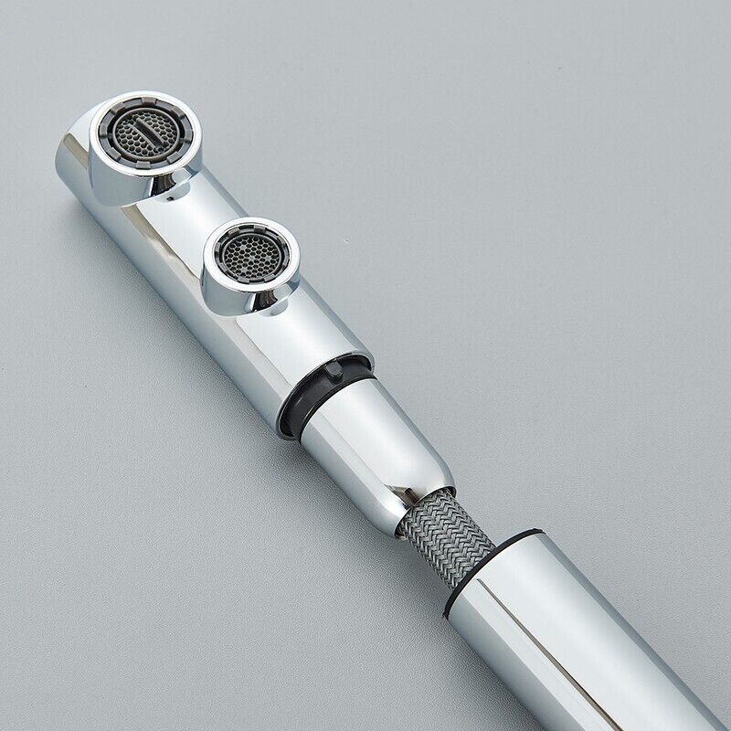 Кухонный выдвижной кран с фильтром, хромированный латунный кран-очиститель, вращение на 360 градусов, двойной распылитель, кран для питьевой воды, смеситель для раковины, сосуда