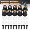 10/30Pcs M5 M6 Motorcycle Rubber Well Nuts Windshield Rivet Nut Crews Bolts Accessories For Honda Suzuki Yamaha Kawasaki