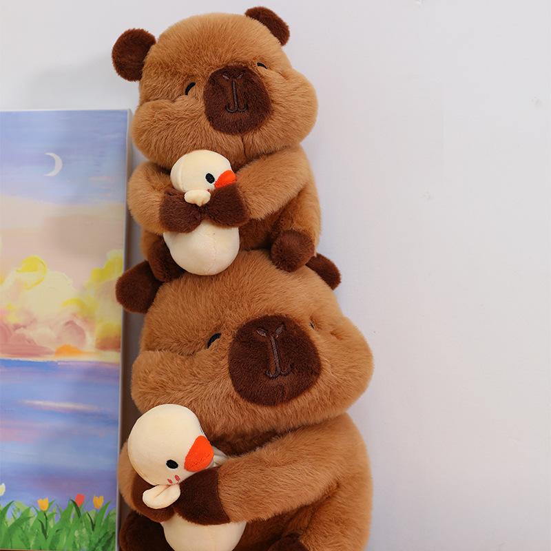 Сидящая милая утка капибара плюшевая игрушка капибара для детей подарок