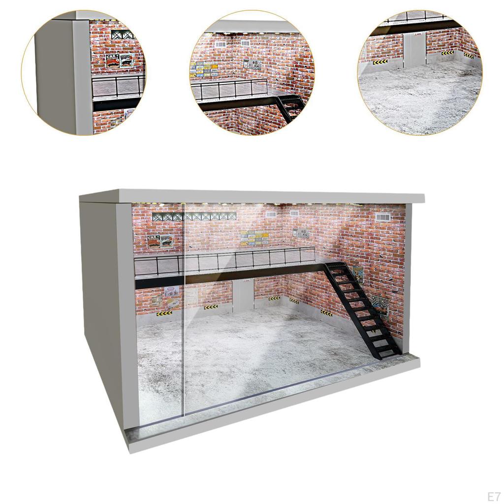 1/64 1/36 1/32 масштаб автомобильный дисплей акриловое парковочное место со светодиодной подсветкой для коллекционеров