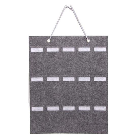 Войлочная сумка-органайзер для солнцезащитных очков, дизайн шнурка, удобная 15 сеток для хранения очков, настенное крепление