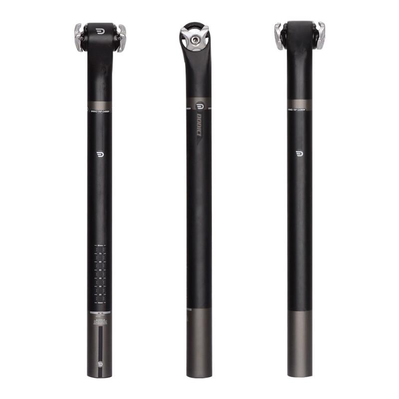 Carbon Fiber Bicycle Seat Post With 5 20 Offset Round Head Clamp Included 27.2mm/31.6mm Diameter