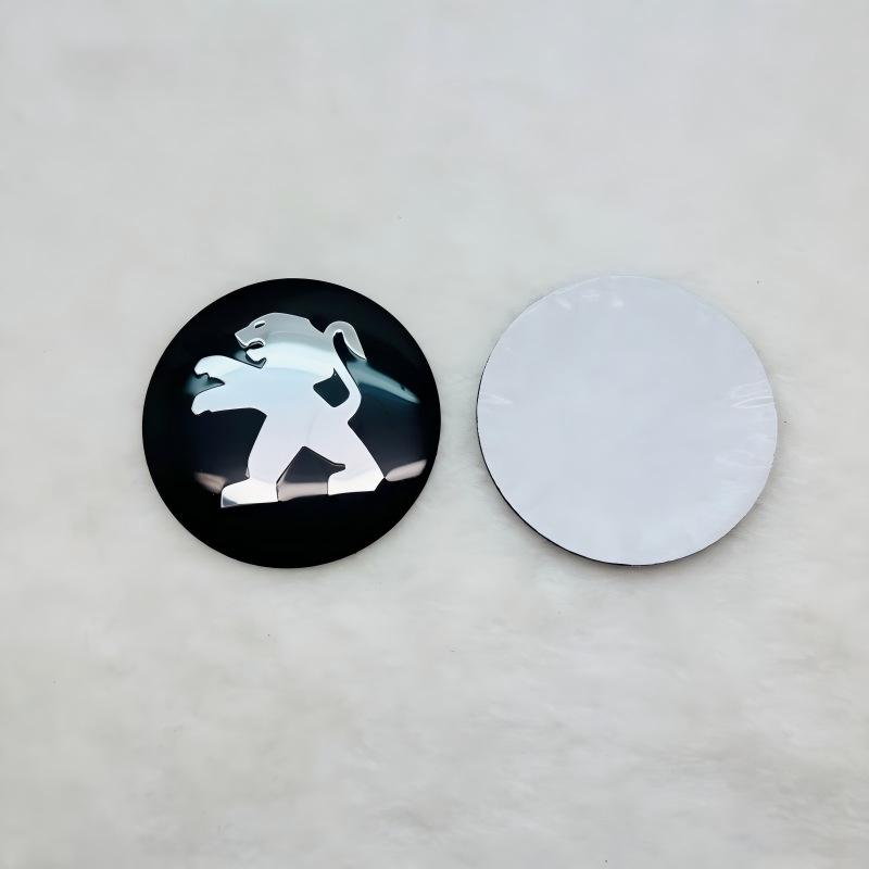 Наклейка-эмблема на ступицу колеса из алюминия для Peugeot (56 мм/65 мм)