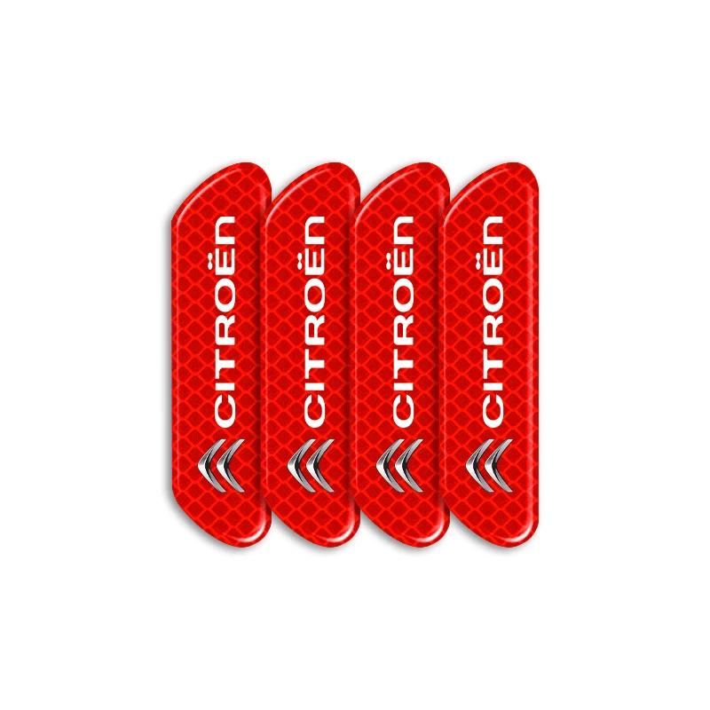 4PCS/set Car Reflective Safety Strip Sticker Styling For Citroen C1 C3 C4 C5 C6 2CV VTS Picasso Cross Cactus RD3 C4L DS3 DS4 DS5