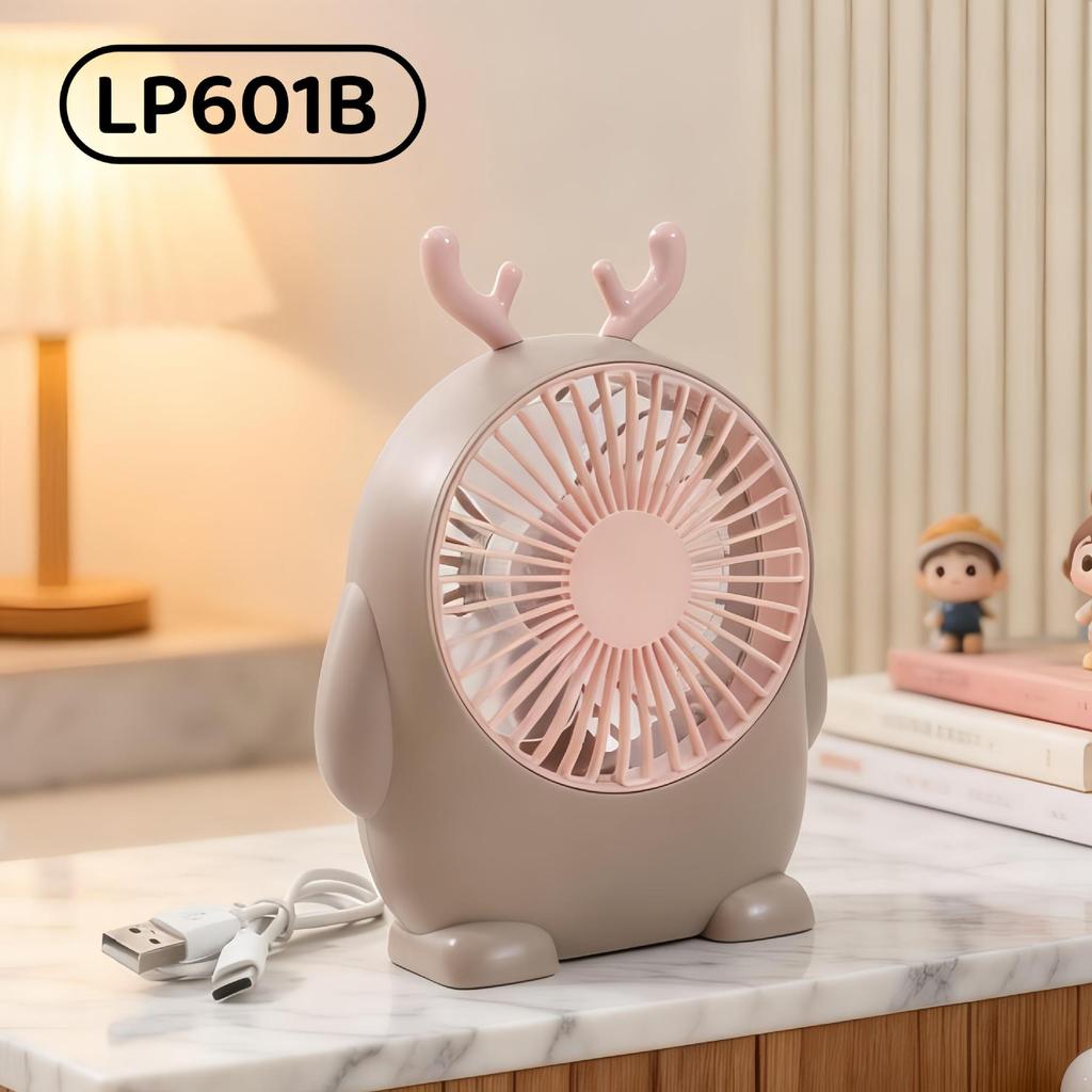 USB-вентилятор с тематикой щенков, 3 скорости, идеально подходит для использования на рабочем столе и у кровати