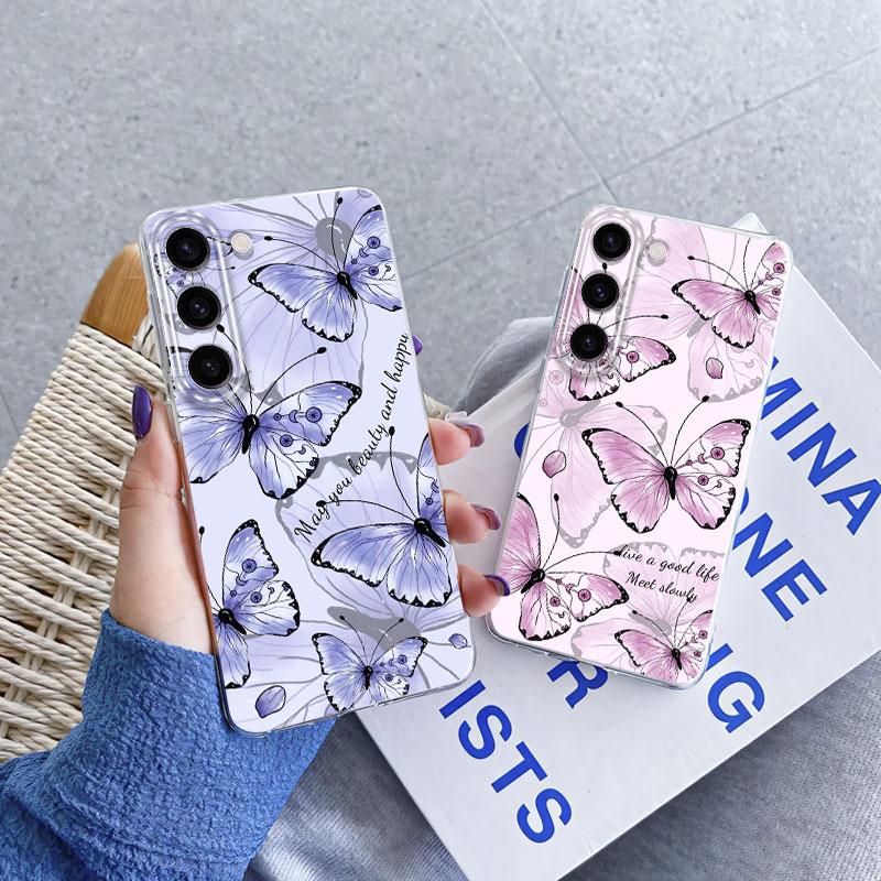 Для Samsung S23 Plus S23 Ultra Чехол Роскошный Чехол для Телефона Для Samsung GalaxyS23 S23 FE Мраморный Прозрачный Мягкий Силиконовый Защитный Чехол