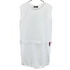 No Sleeve Knee-length Dress XS White System Back Print Women Used