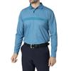 FootJoy Men's FJ Outline Print Long Sleeve Mesh Polo Shirt, Fjord Blue, Size L (FJ-F24-S04, 32182-L)