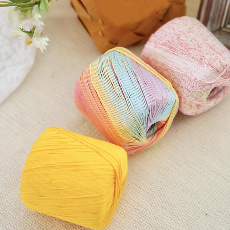 40g Hand Knitted Cotton Yarn Ball For Knitting Doll Hand Woven Crochet Cotton Yarn DIY Dyed Wool Yarn Handcraft Accessories