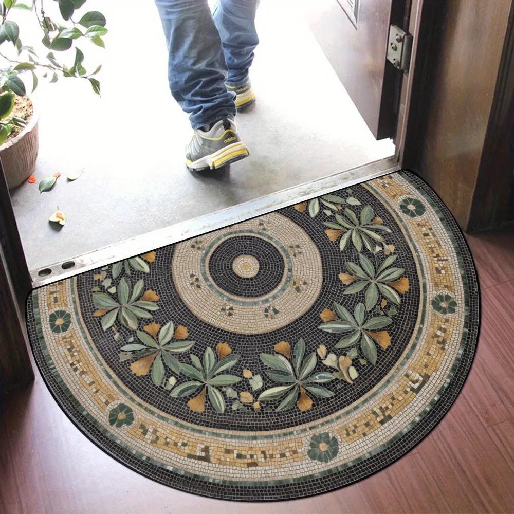 Semi-circular Carpet Retro American Home Floor Mat Entrance Mat