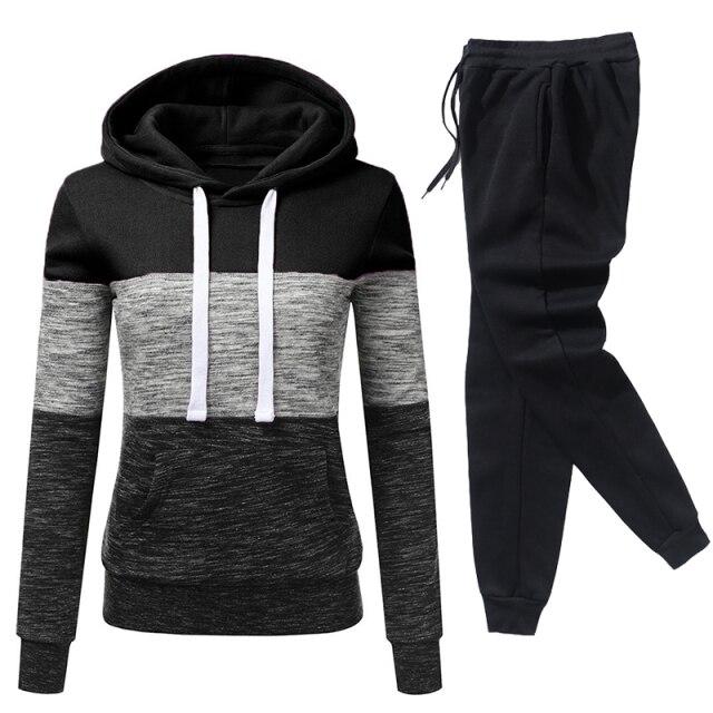 Winter Tracksuit Women 2 Piece Set Suit Female Hoodies and Pants Outfits 2021 Women's Clothing Autumn Warm Sweatshirts Outfits