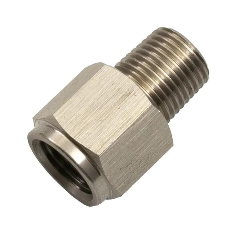 Адаптер для датчика давления масла из нержавеющей стали 1/8" NPT наружный к M10*1.0 внутренний TQNPTSS-1/8-M10x1.0F Датчик давления масла Sendor