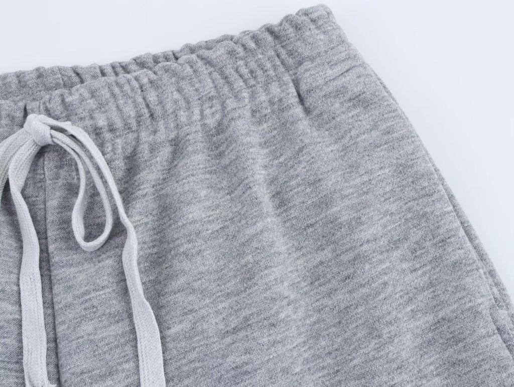 Женская куртка на молнии в европейском и американском стиле с длинными брюками, весна 2025