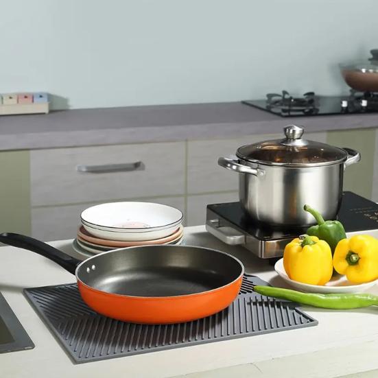 Коврик для сушки, гибкий многоразовый силиконовый коврик для сушки посуды, термостойкий нескользящий коврик для раковины для домашней кухни