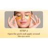 Moisturizing and Firming Gold Collagen Eye Patch, Crystal Moisturizing Eye Mask Patch, Improves Eye Lines, Moisturizing Eye Mask