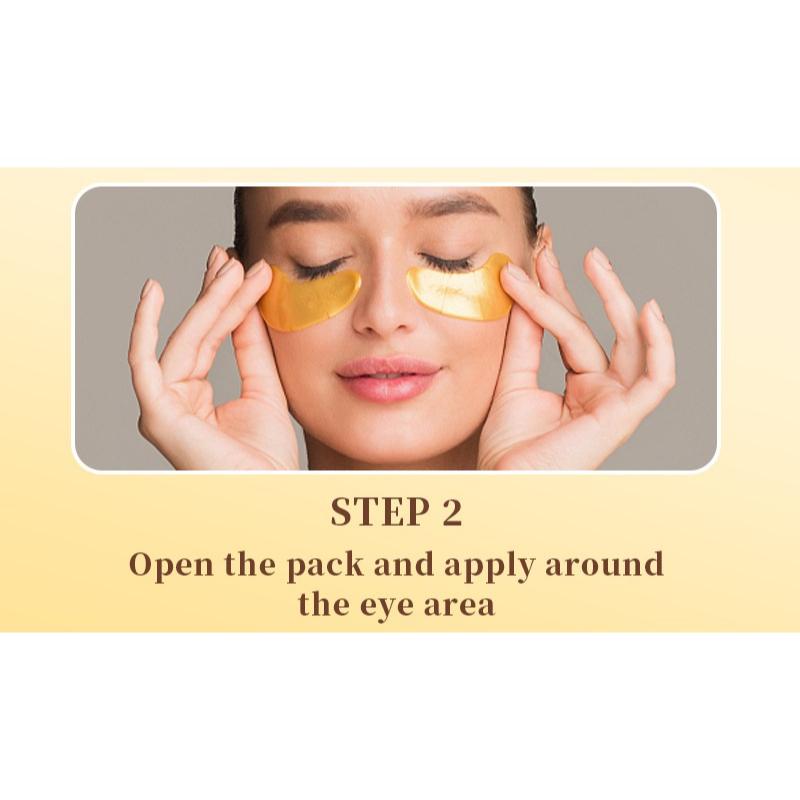 Moisturizing and Firming Gold Collagen Eye Patch, Crystal Moisturizing Eye Mask Patch, Improves Eye Lines, Moisturizing Eye Mask
