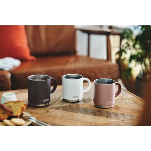 Thermos Vacuum Insulated Mug, 350ml, White, JDS-350 WH (Dishwasher Safe Model)