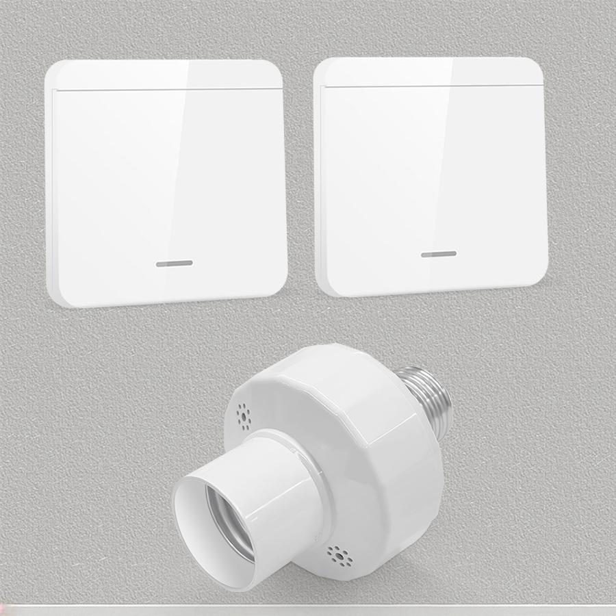Smart Remote Control Light Bulb Holder RF 433Mhz Remote Control Led Bulb Holder E27 E26 Base Socket AC 85-265V Wireless Wall Sw