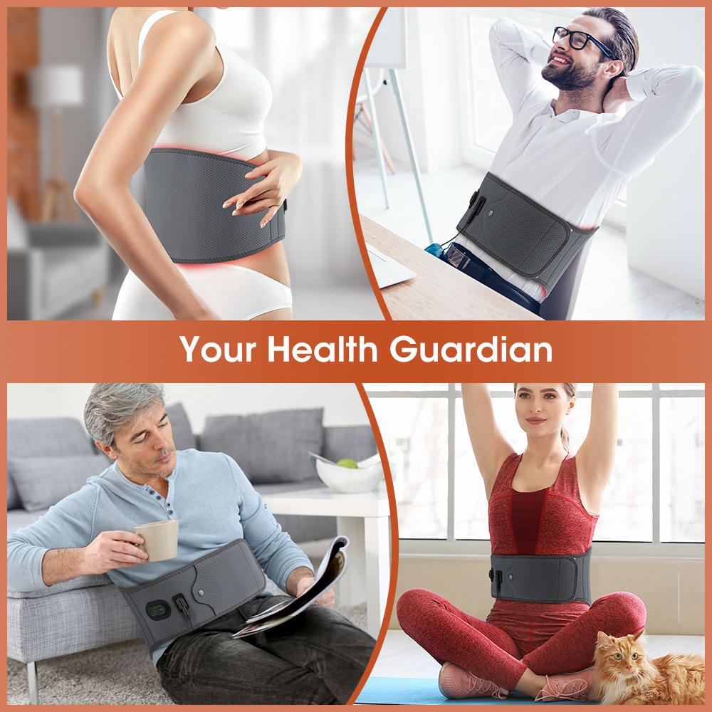 Портативный пояс для светотерапии красным светом с 120 светодиодами - грелка 660 нм/850 нм для облегчения боли в спине и восстановления мышц