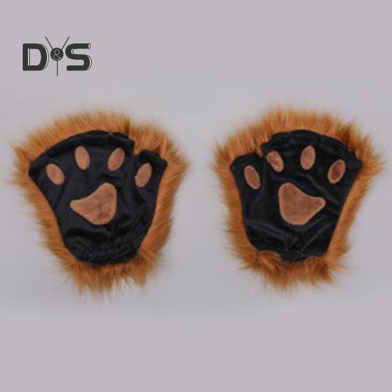 1 пара зимних перчаток, волчьи лапы, лисьи когти, варежки, приятные для кожи, термоизоляционные перчатки, костюм для косплея на вечеринку