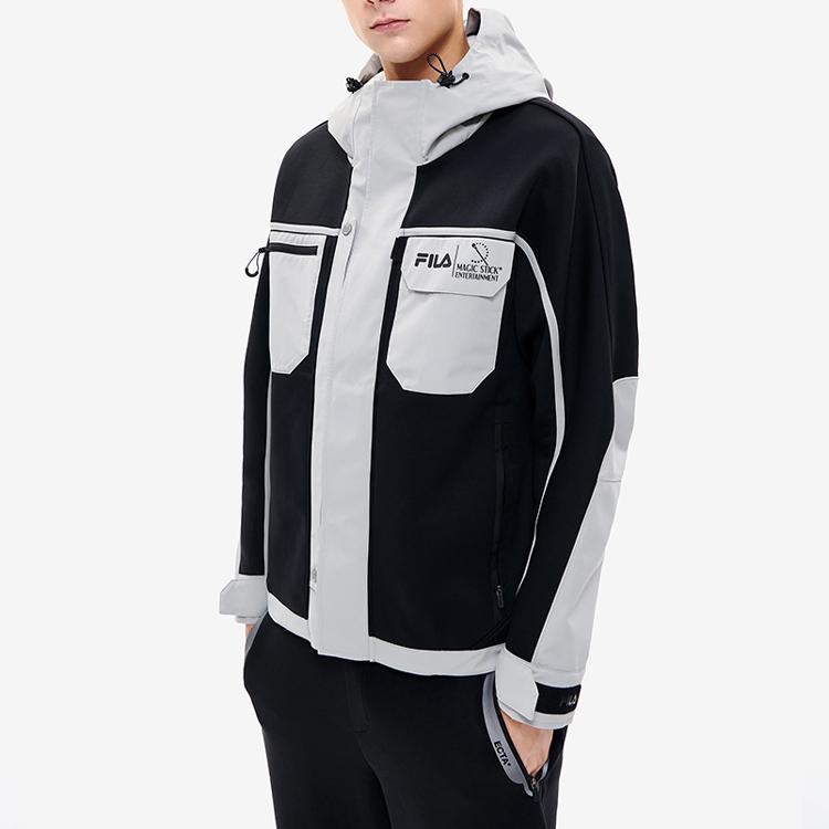 FILA Jackets Men's Jet Black Hooded Moderate Other F11M249501F-BK