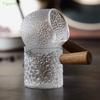 1 шт. Деревянная ручка Стеклянная мерная чашка для эспрессо DIY Молочник Кофейные принадлежности Прозрачная кухонная мерная кружка