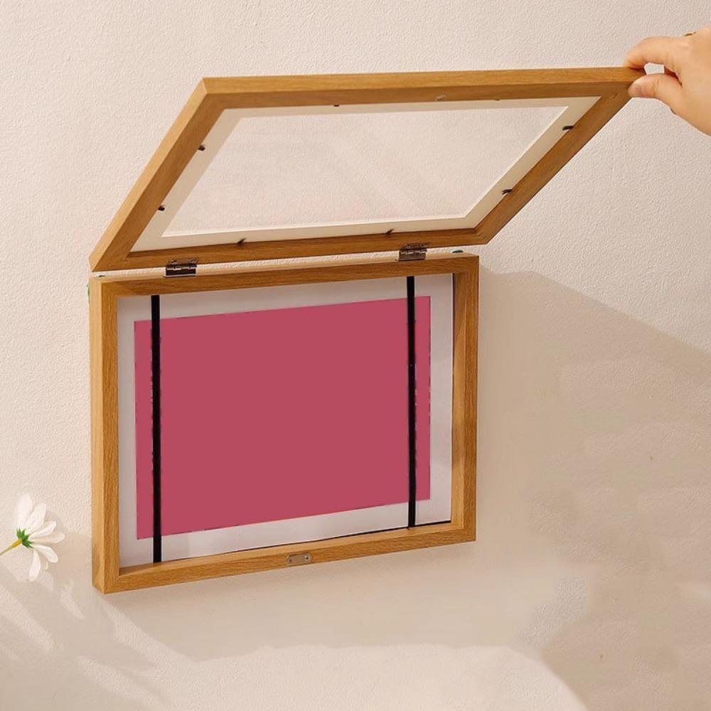 Front Opening Magnetic Flip Photo Frame Elastic Straps A4 Photo Frame Wall Decoration