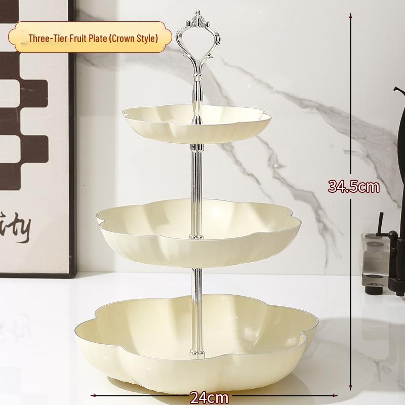 Роскошная многоярусная тарелка для подачи закусок и фруктов для декора гостиной или кофейного столика