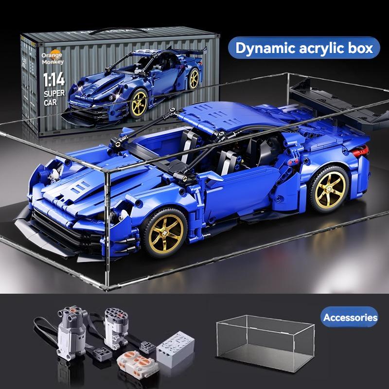 Конструктор DIY Супер Скоростной Спортивный Автомобиль Строительные Блоки MOC Собираемые Кирпичики Гоночный Транспорт Игрушки Подарки на День Рождения Хэллоуин Рождество