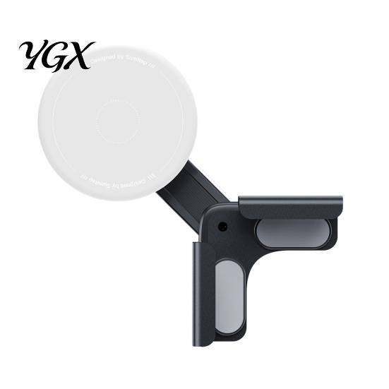 Rotating Smartphone Stand Mobile Phone Holder 360-Degree Rotation Magnetic Car Mount Clip-on Ultra-Stable Shock Absorbing for Safe Driving Portrait