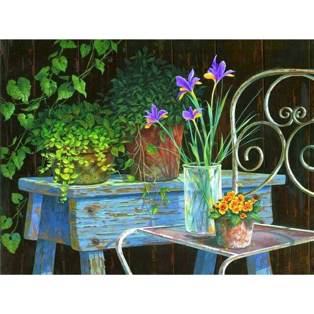 40x50 см Diy картина маслом по номерам садовая живопись по номерам взрослые пейзаж ручная роспись домашний декор подарок настенное искусство