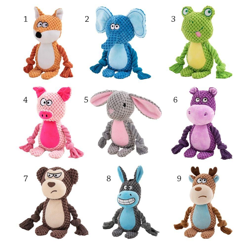Interactive Puppy Chew Toy Plush Squeaky Plush Dog Toys Funny Pet Chew Toys Cat