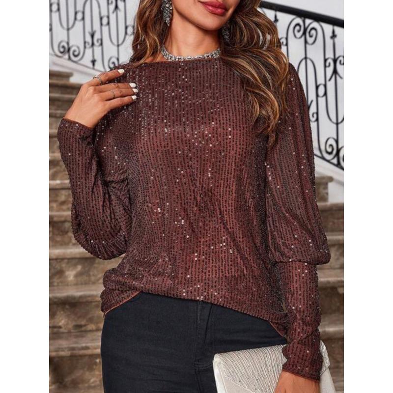 Женская новая свободная футболка с длинным рукавом и круглым вырезом в стиле Commuter